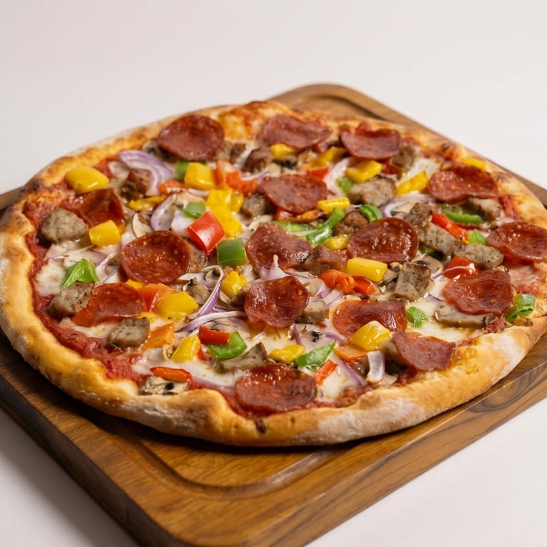 Indulge in Our Meat Lovers Pizza